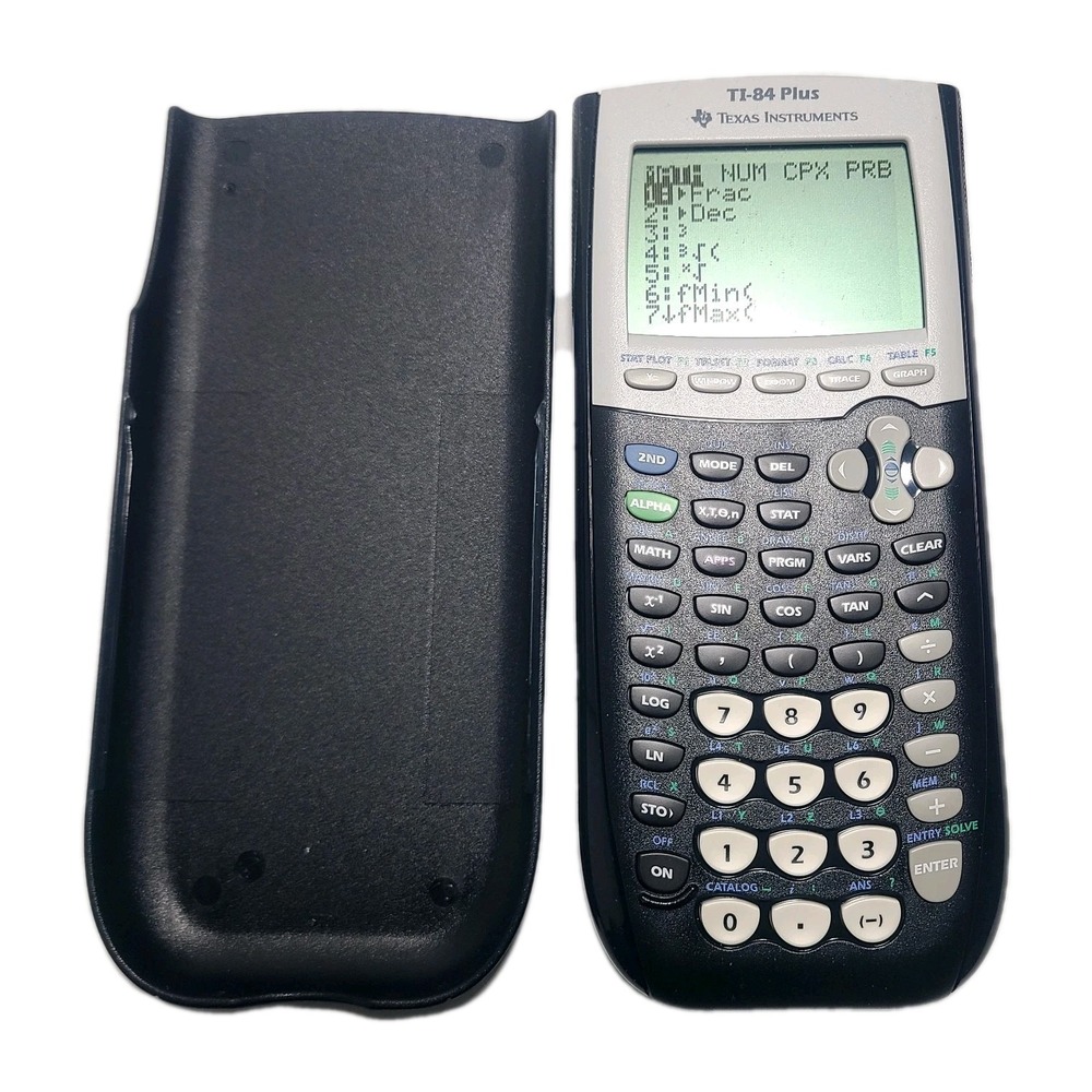 TI-84 Plus Texas Instruments Graphing Calculator Black With Cover